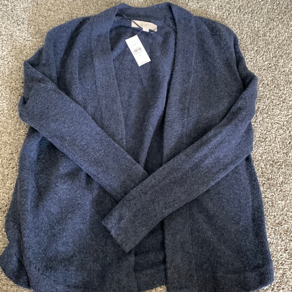 Loft Navy Blur Cardigan Sweater